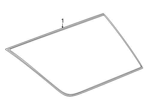 2022 Cadillac Escalade ESV Glass & Hardware - Quarter Panel Diagram