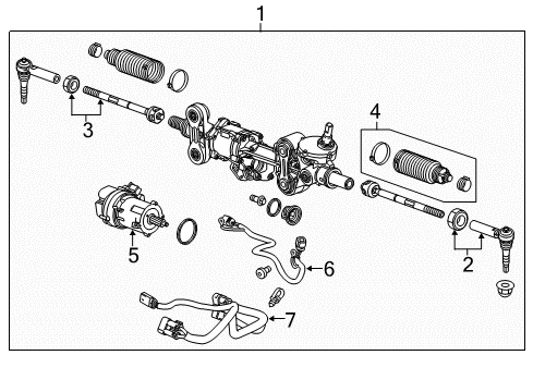 2017 Cadillac Escalade Gear Assembly, Elec Belt Drv Rack & Pinion Strg Diagram for 84722752