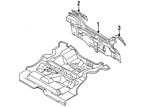 2000 Chevy Metro Panel,Back (On Esn) Diagram for 91173985