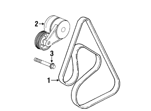 2001 Oldsmobile Intrigue Belts & Pulleys Diagram