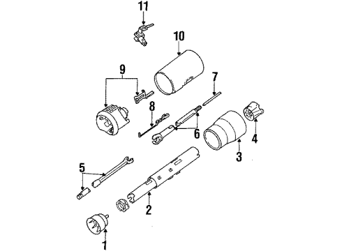 1988 Cadillac Seville Steering Column & Wheel Diagram 2 - Thumbnail