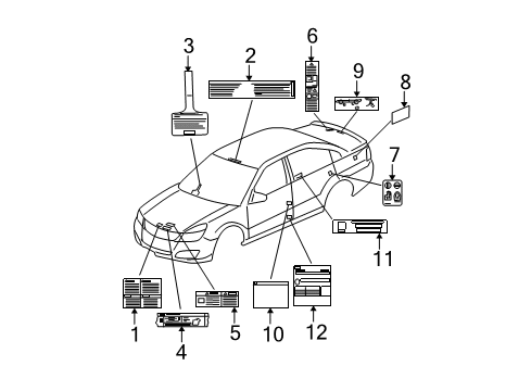 2007 Saturn Aura Information Labels Diagram 2 - Thumbnail