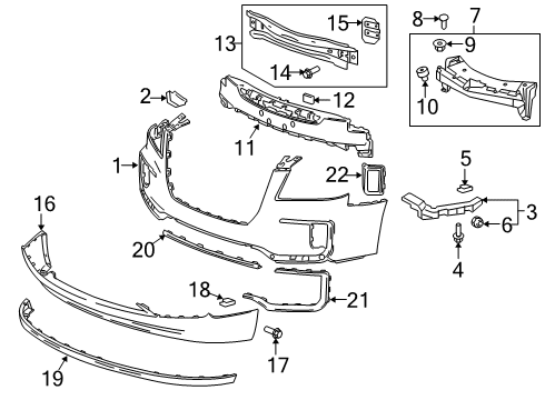 2017 GMC Terrain Front Bumper Cover Lower *Grey Diagram for 84038114