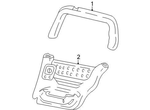 2005 Chevy Venture Interior Trim - Side Loading Door Diagram