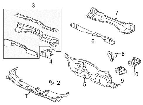 2002 Buick Regal Cowl & Components Diagram 2 - Thumbnail