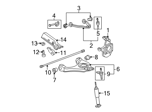 2012 GMC Yukon XL 2500 Front Suspension, Control Arm Diagram 2 - Thumbnail