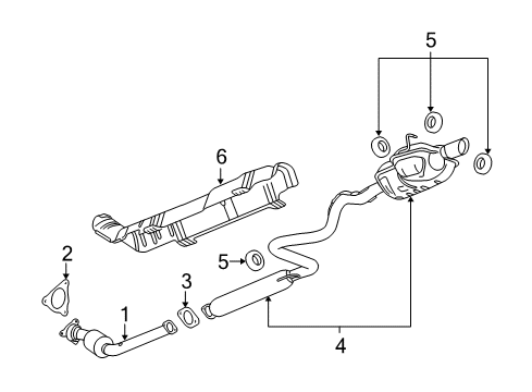 2008 Chevy HHR Exhaust Components Diagram 3 - Thumbnail