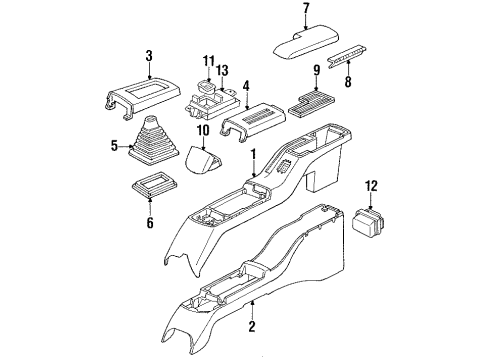 1987 Chevy Corsica Plate Assembly, Front Floor Console Trans K Diagram for 14087150