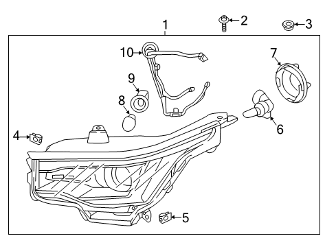 2019 GMC Acadia Combination Lamps Diagram 2 - Thumbnail