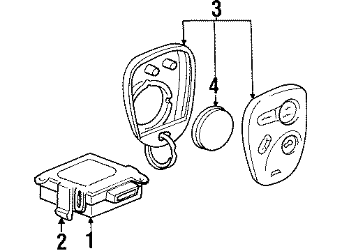 1996 Pontiac Bonneville Bracket Assembly, Multiuse Module Diagram for 25609550