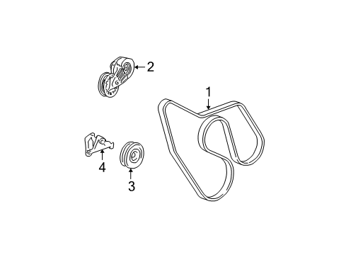 1998 GMC K2500 Belts & Pulleys, Cooling Diagram 2 - Thumbnail