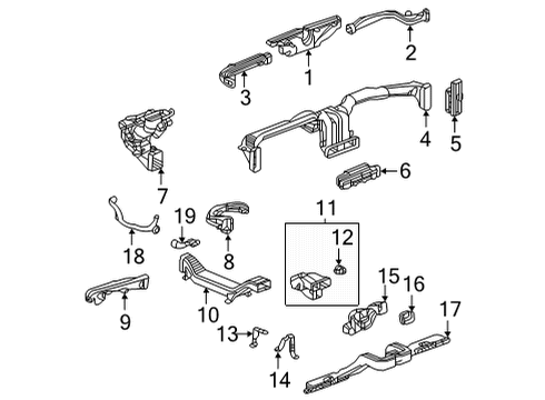 2023 GMC Hummer EV Pickup OUTLET ASM-I/P OTR AIR *JET BLACK Diagram for 84866183