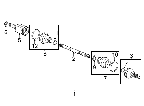 2013 Chevy Impala Ring, Front Wheel Drive Shaft Retainer Diagram for 13317913