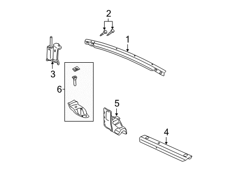 2003 Cadillac DeVille Radiator Support Diagram