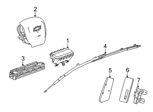 2024 Chevy Trailblazer Air Bag Components Diagram 1 - Thumbnail