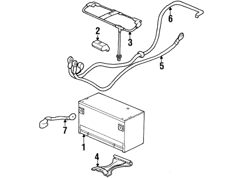 1998 Oldsmobile Aurora Cable Asm,Battery Negative(12"Long) Diagram for 15320700