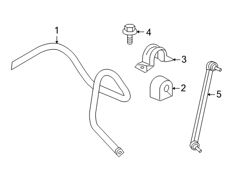 2006 Pontiac Torrent Stabilizer Bar & Components - Front Diagram