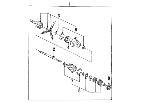 1993 Buick Skylark Drive Axles - Front Diagram