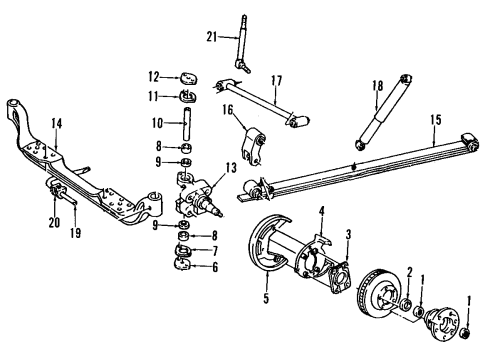 1993 GMC K1500 Suburban Front Suspension, Control Arm Diagram 5 - Thumbnail