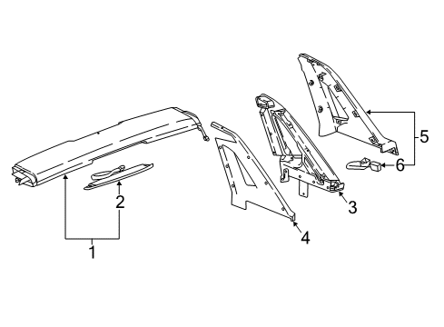 2018 GMC Sierra 1500 Switch Assembly, Rear Compartment Lid Release Diagram for 84155735