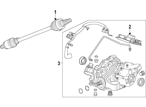 2018 Buick LaCrosse Rear Axle Shafts & Differential Diagram