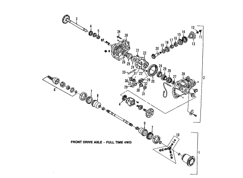 2008 GMC Envoy Front Axle Shafts & Differential Diagram 1 - Thumbnail