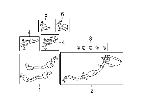 2008 Hummer H3 Exhaust Muffler Assembly (W/ Resonator, Exhaust & Tail Pipe Diagram for 25832242