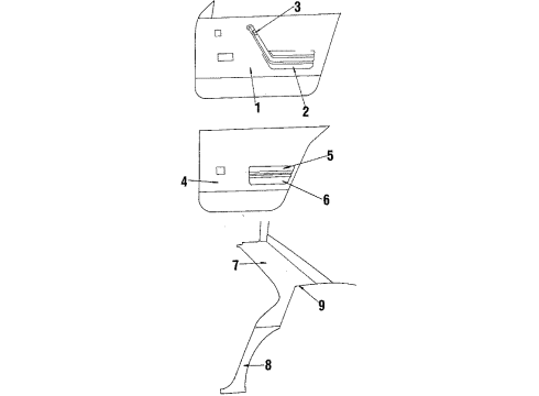 1987 Cadillac Cimarron PAD Diagram for 20548459