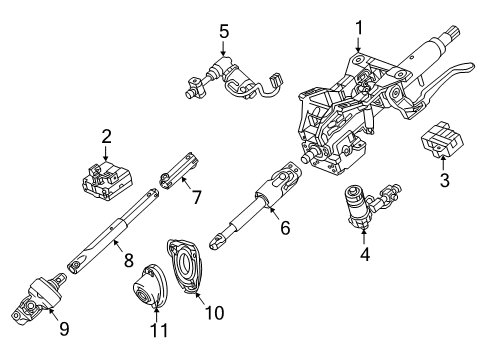 2018 Cadillac ATS Boot Assembly, Intermediate Steering Shaft Inner Diagram for 23507874