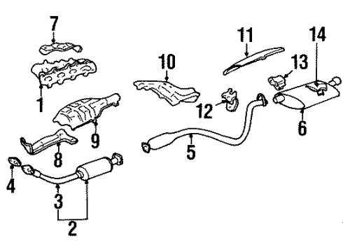 1996 Buick Skylark Exhaust Components Diagram