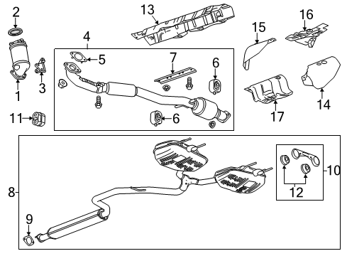 2013 Chevy Malibu Exhaust Components Diagram 3 - Thumbnail