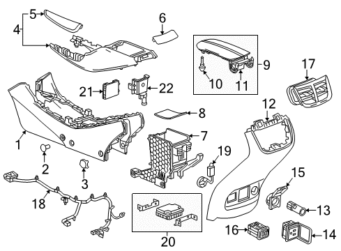 2018 Chevy Malibu Retainer Plastic Tree Diagram for 11561856