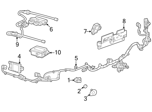 2023 Cadillac Escalade ESV Electrical Components - Rear Bumper Diagram