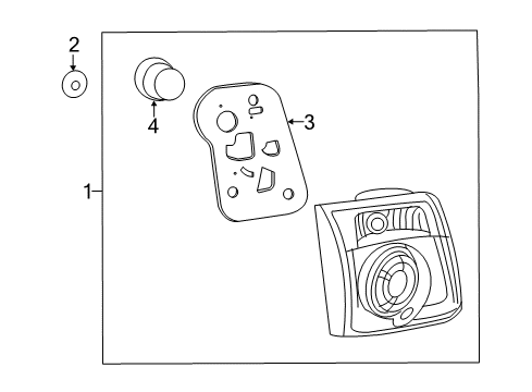 2012 GMC Acadia Backup Lamps Diagram