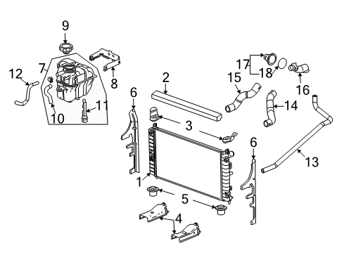 2006 Pontiac G6 Radiator Outlet Hose (Lower) Diagram for 22682505