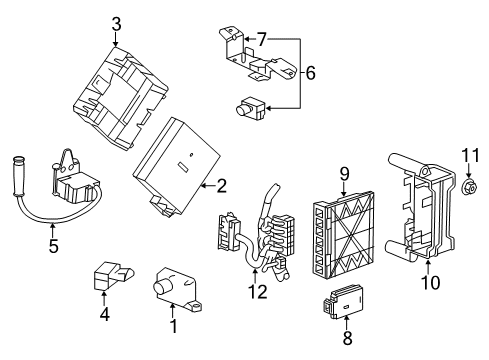 2012 Buick Regal Accelerometer Assembly, Electronic Suspension Front Vertical (A Diagram for 12841591