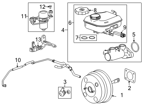 2012 Chevy Camaro Hydraulic System, Brakes Diagram 1 - Thumbnail