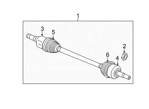 2012 GMC Terrain Axle & Differential - Rear Diagram 1 - Thumbnail