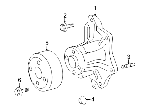 2010 Pontiac Vibe Cooling System, Radiator, Water Pump, Cooling Fan Diagram 2 - Thumbnail