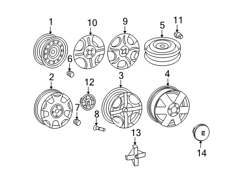 2006 Saturn Ion Wheels Diagram 1 - Thumbnail