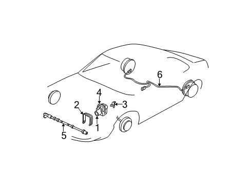 1999 Buick Park Avenue ABS Components Diagram