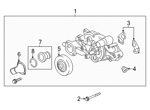 2015 Chevy Camaro Cooling System, Radiator, Water Pump, Cooling Fan Diagram 4 - Thumbnail