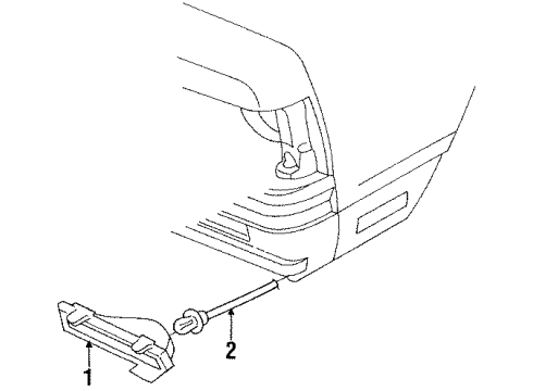 1988 Chevy Caprice Park & Side Marker Lamps Diagram