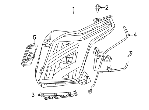 2016 Cadillac Escalade ESV Headlamps Diagram