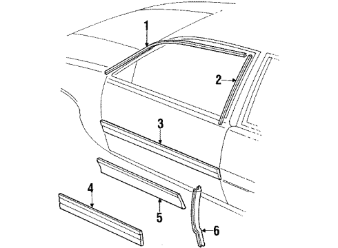 1987 Buick Skylark Molding,Kit Diagram for 20499478