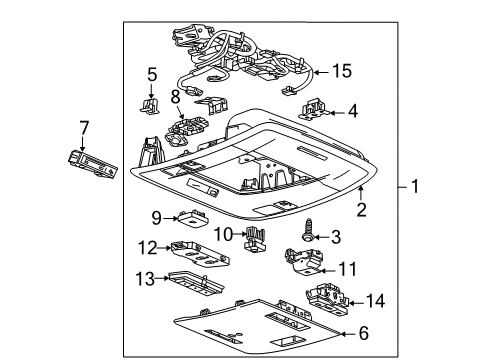 2016 GMC Sierra 1500 Overhead Console Diagram