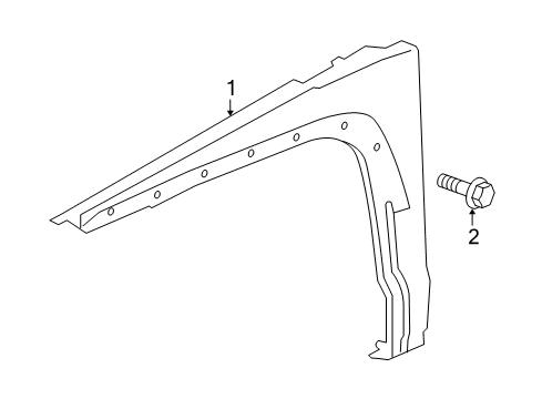 2009 Hummer H3 Fender & Components Diagram