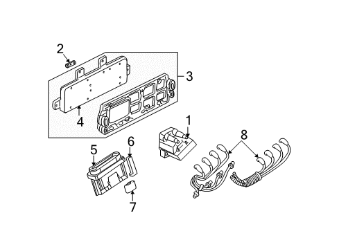 1999 Cadillac Seville Module Asm,Electronic Ignition Control (W/O Coil) Diagram for 19178832