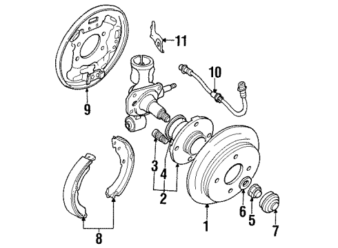 1999 Chevy Metro SEAL KIT, Wheel Brake Cylinder/Caliper Piston Diagram for 91173562