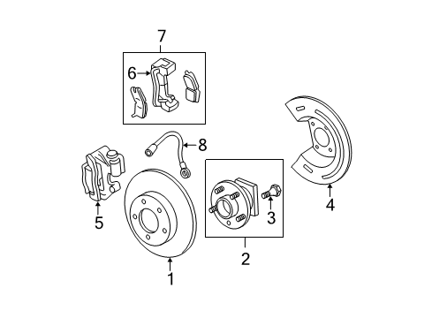 2006 Buick Lucerne Brake Components, Brakes Diagram 2 - Thumbnail